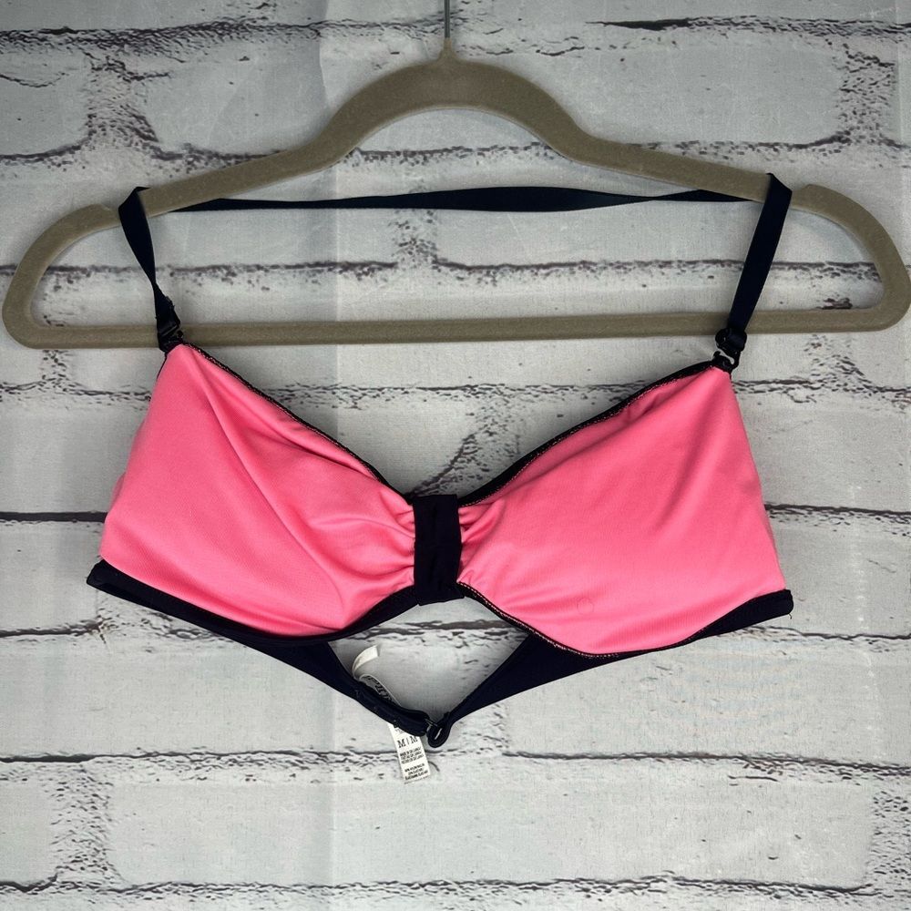 PINK Victoria’s Secret Black & Pink Backless Strapless Bra Women’s Size M Preppy
